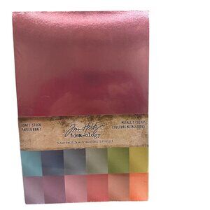 Tim Holtz Idea Ology Kraft Stock Metallic Colors TH94228 Multicolor Cardstock